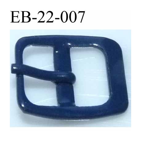 Boucle rectangle métal avec ardillon couleur bleu largeur 22 mm passage de la languette est de 14.5 mm 