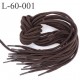 Lacet rond coton polyester longueur 60 cm couleur marron diamètre 5 mm prix pour une paire