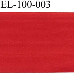 élastique plat très belle qualité couleur rouge lumineux largeur 100 mm souple très solide et resistant prix au mètre