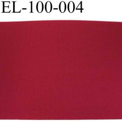 élastique plat très belle qualité couleur bourgogne lumineux largeur 100 mm semi rigide très solide et resistant prix au mètre