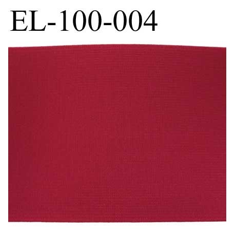 élastique plat très belle qualité couleur bourgogne lumineux largeur 100 mm semi rigide très solide et resistant prix au mètre