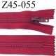 fermeture zip à glissière longueur 45 cm couleur bourgogne bordeau non séparable largeur 3,2 cm largeur du zip 6.5 mm 