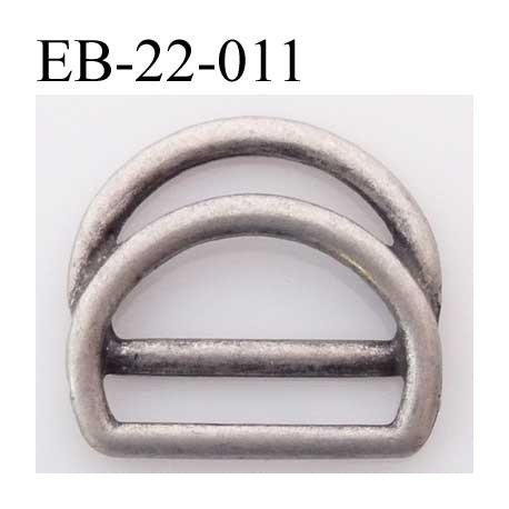 Embout sangle 25 mm nickel - Mercerie