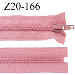 fermeture zip à glissière  longueur 20 cm couleur vieux rose non séparable zip nylon largeur 3,2 cm largeur du zip 6.5 mm 
