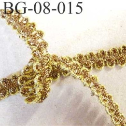 galon ruban rangé en serpentin couleur doré or et bronze largeur 8 mm  prix au mètre