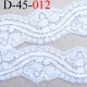 dentelle synthétique blanche extensible lycra douce largeur 45 mm prix au mètre