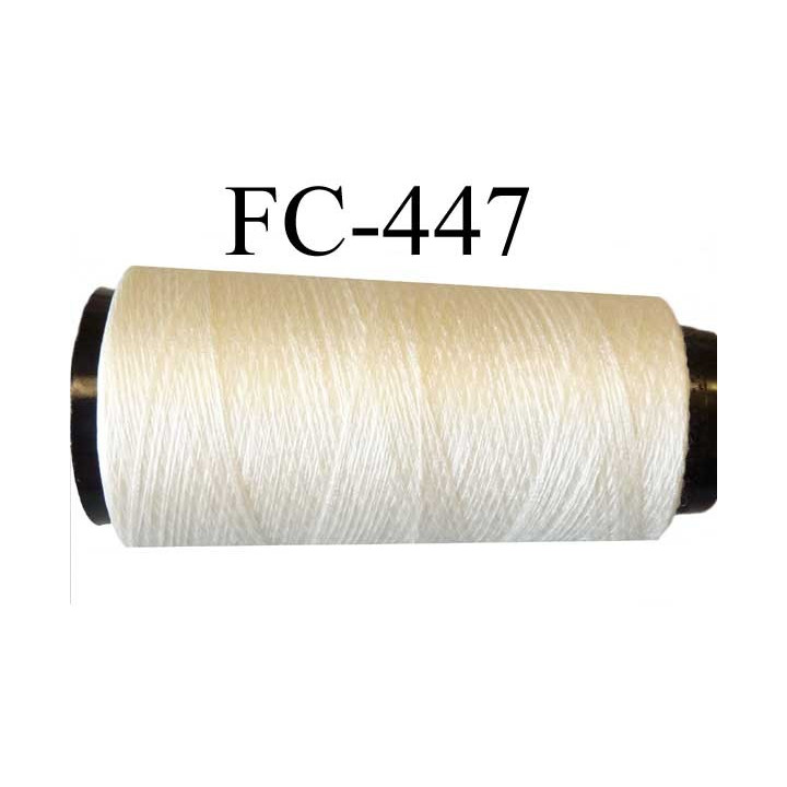Cone fil  mousse soie et polyester fil n° 210 très fin et fragile couleur naturel soie longueur 1000 mètres bobiné en France