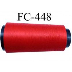 Cone de fil mousse polyamide fil n° 160 couleur rouge lumineux longueur du cone 5000 mètres bobiné en France