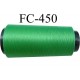 Cone de fil mousse polyamide fil n° 160 couleur vert lumineux longueur du cone 5000 mètres bobiné en France