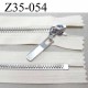 fermeture zip à glissière en métal longueur 35 cm couleur écru non séparable largeur 3.2 cm zip glissière largeur 6.5 mm
