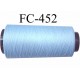 CONE de fil mousse polyamide fil n° 120 couleur bleu longueur de 1000 mètres bobiné en France 