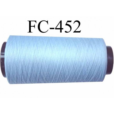 CONE de fil mousse polyamide fil n° 120 couleur bleu longueur de 2000 mètres bobiné en France 