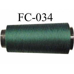Cone de fil mousse polyamide fil n° 120 couleur vert longueur 2000 mètres bobiné en France