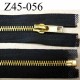 Fermeture zip noir glissière en métal doré brillant largeur 3 cm largeur glissière en métal largeur 6 mm