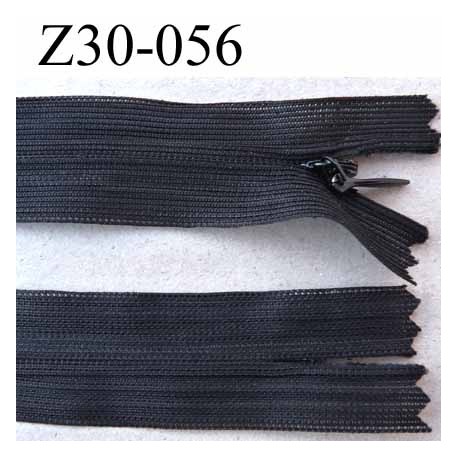 Fermeture zip invisible longueur 30 cm couleur noir non séparable largeur 2.2 cm glissière zip nylon largeur 4 mm