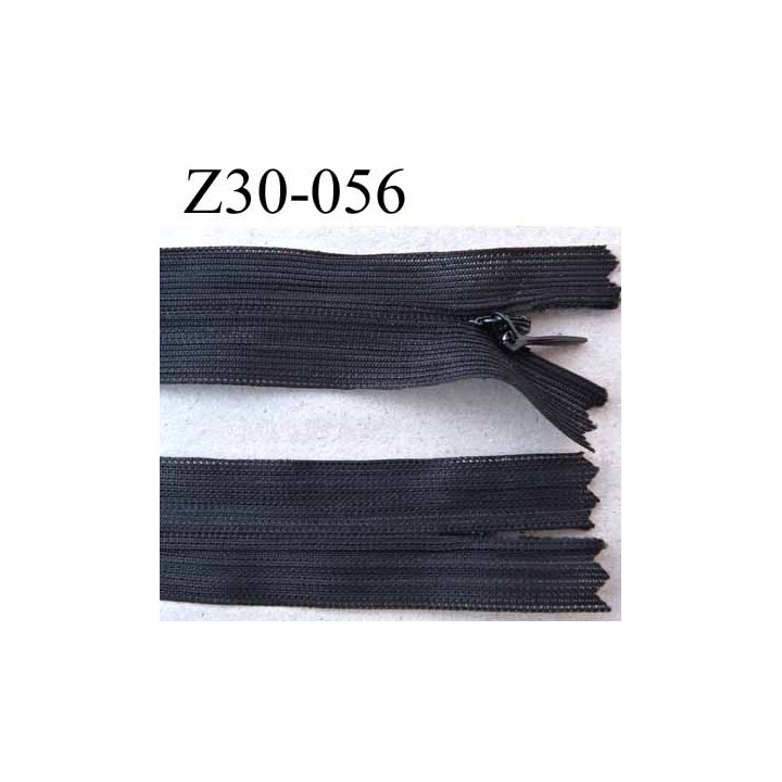 Fermeture zip invisible longueur 30 cm couleur noir non séparable largeur 2.2 cm glissière zip nylon largeur 4 mm