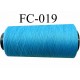 Cone de fil mousse polyamide fil n° 120 couleur bleu turquoise longueur du cone 1000 mètres bobiné en France 