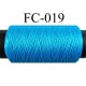bobine de fil mousse polyamide couleur bleu turqoise longueur 500 mètres bobiné en France