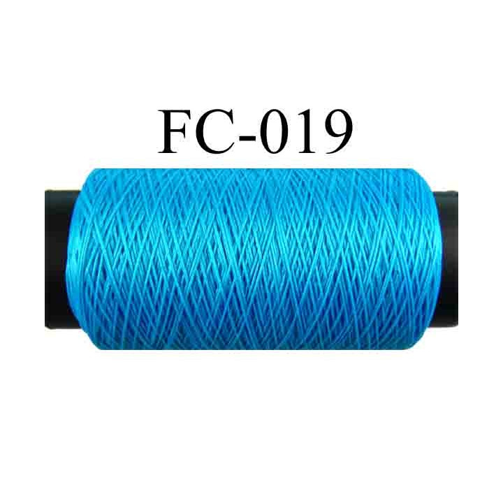 bobine de fil mousse polyamide fil n° 120 couleur bleu turqoise longueur 500  mètres bobiné en France