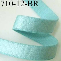 élastique plat largeur 12 mm épais superbe couleur vert aqua brillant prix au mètre