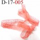 Dentelle synthétique largeur 17 mm couleur rose corail très belle prix au mètre