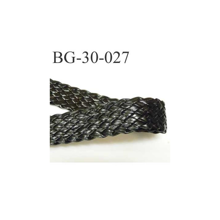 galon ruban tresse couleur noir façon cuir  largeur 30 mm souple et douce très agréable au toucher prix au mètre