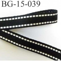 galon ruban couleur noir et blanc très solide peu servire de petite sangle largeur 15 mm très très solide prix au mètre