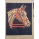 canevas 30X40 FABRICATION FRANCAISE finition retouché a la main artisanale thème cheval dimension 30cm 40cm 100 % coton