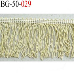 biais galon à frange hauteur 50 mm couleur beige doré brillant prix au mètre
