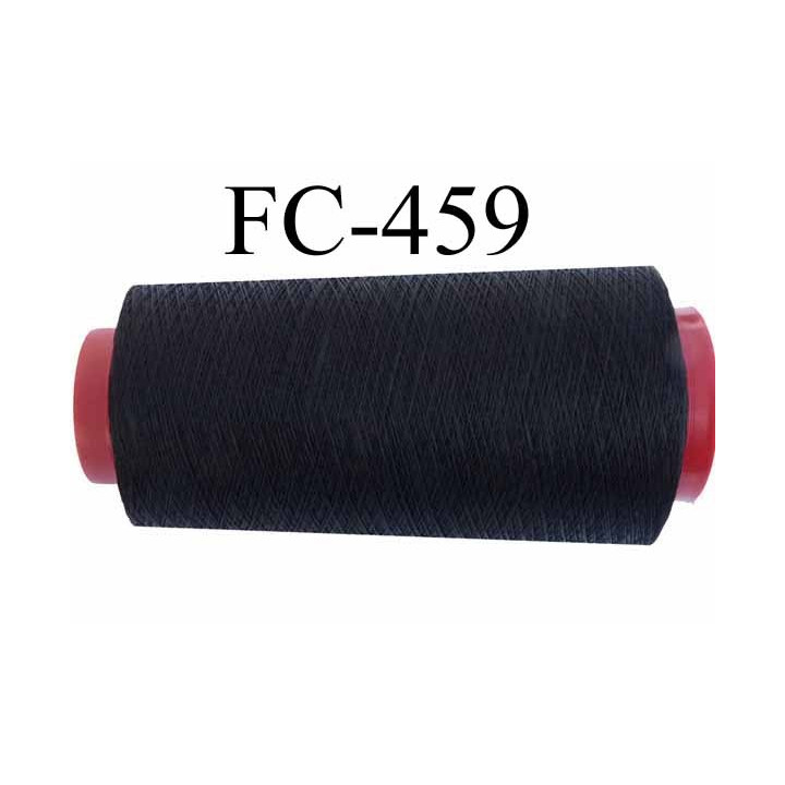 Cone 2000 m de fil mousse polyester texturé fil n° 110 couleur noir cone de 2000 mètres bobiné en France
