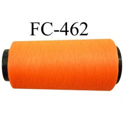 Cone de fil mousse polyamide fil n° 110 / 2 couleur orange fluo Cone de 1000 mètres bobiné en France