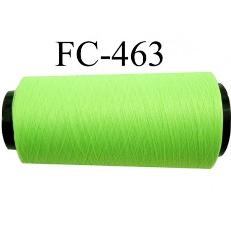 Cone de fil mousse polyamide fil n° 110 / 2 couleur vert fluo Cone de 2000 mètres bobiné en France