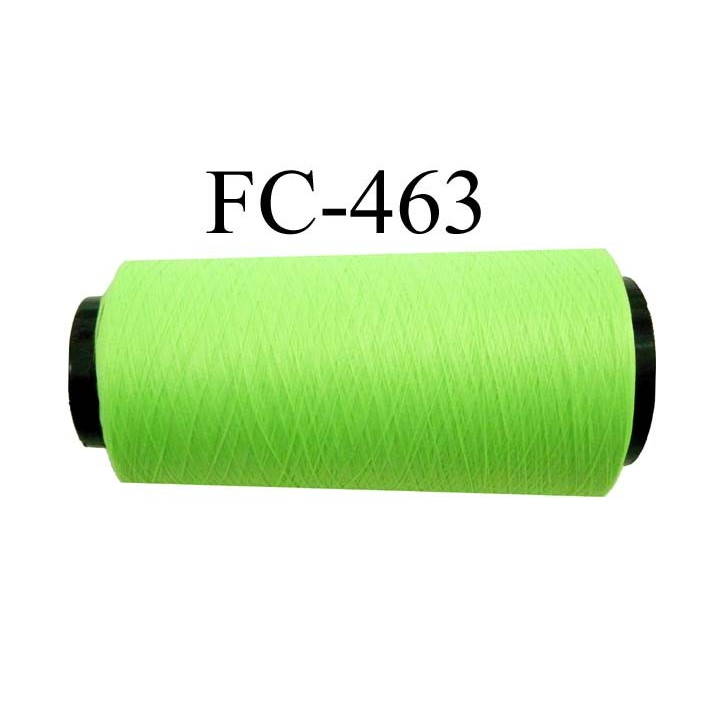 Cone de fil mousse polyamide fil n° 110 / 2 couleur vert fluo Cone de 2000 mètres bobiné en France
