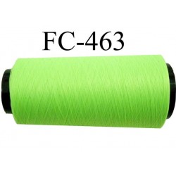 Cone de fil mousse polyamide fil n° 110 / 2 couleur vert fluo Cone de 5000 mètres bobiné en France