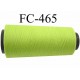 Cone de fil mousse polyamide fil n° 110 / 2 couleur vert anis Cone de 2000 mètres bobiné en France