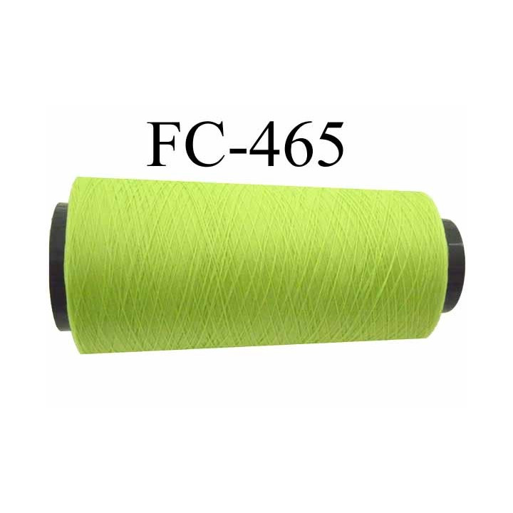 Cone de fil mousse polyamide fil n° 110 / 2 couleur vert anis Cone de 5000 mètres bobiné en France