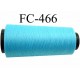 Cone de fil mousse polyamide fil n° 110 / 2 couleur bleu Cone de 2000 mètres bobiné en France