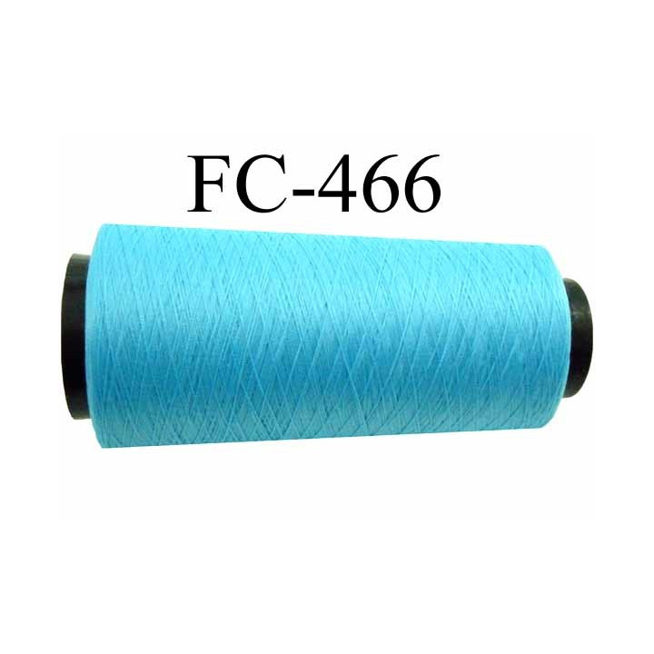 Cone de fil mousse polyamide fil n° 110 / 2 couleur bleu Cone de 2000 mètres bobiné en France