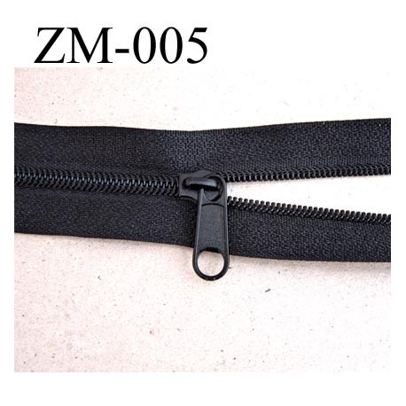 fermeture zip à glissière au mètre couleur noir 1 curseur pour 1 mètre largeur 25 mm largeur de glissière 4 mm curseur métal