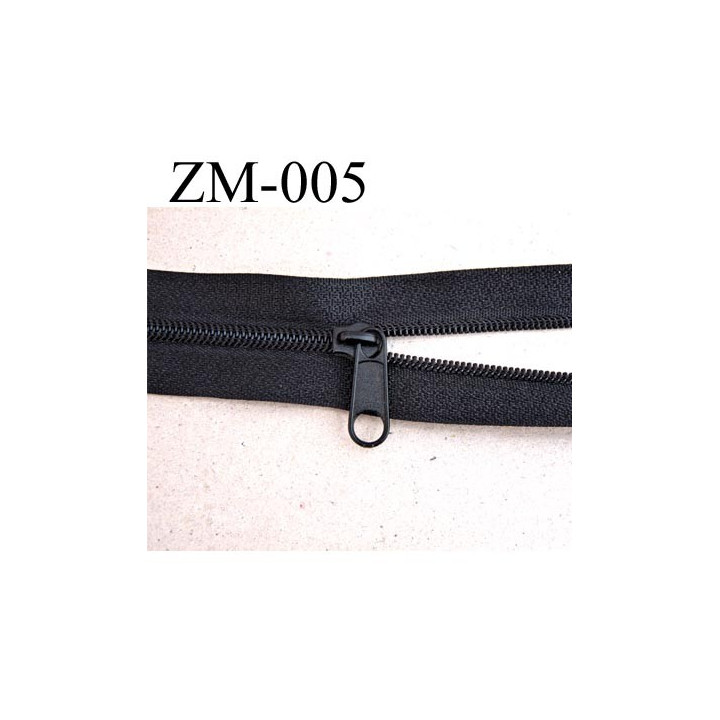 fermeture zip à glissière  au mètre couleur noir curseur non inclus  largeur 25 mm largeur de glissière 4 mm