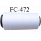 Cone de fil mousse polyester texturé fil n° 160 couleur blanc cone de 2000 mètres bobiné en France