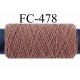 bobine de fil élastique fronceur ou à smock gomme lycra polyamide marron clair longueur de la bobine 100 mètres diamètre 0.05 mm