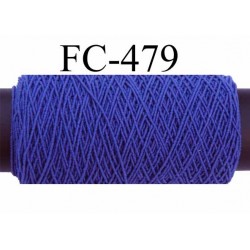  bobine de fil élastique fronceur ou à smock gomme lycra polyamide bleu longueur de la bobine 100 mètres diamètre 0.05 mm 