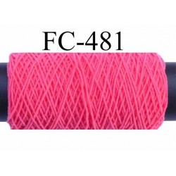  bobine de fil élastique fronceur ou à smock gomme lycra polyamide rose  longueur de la bobine 100 mètres diamètre 0.05 mm 