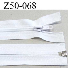 fermeture zip à glissière longueur 50 cm couleur blanc séparable largeur 3.2 cm zip glissière nylon largeur 6 mm  