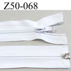 fermeture zip longueur 50 cm invisible couleur blanc cassé crème séparable  zip nylon largeur 2.5 cm