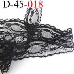 dentelle synthétique  couleur noir largeur 45 mm prix au mètre