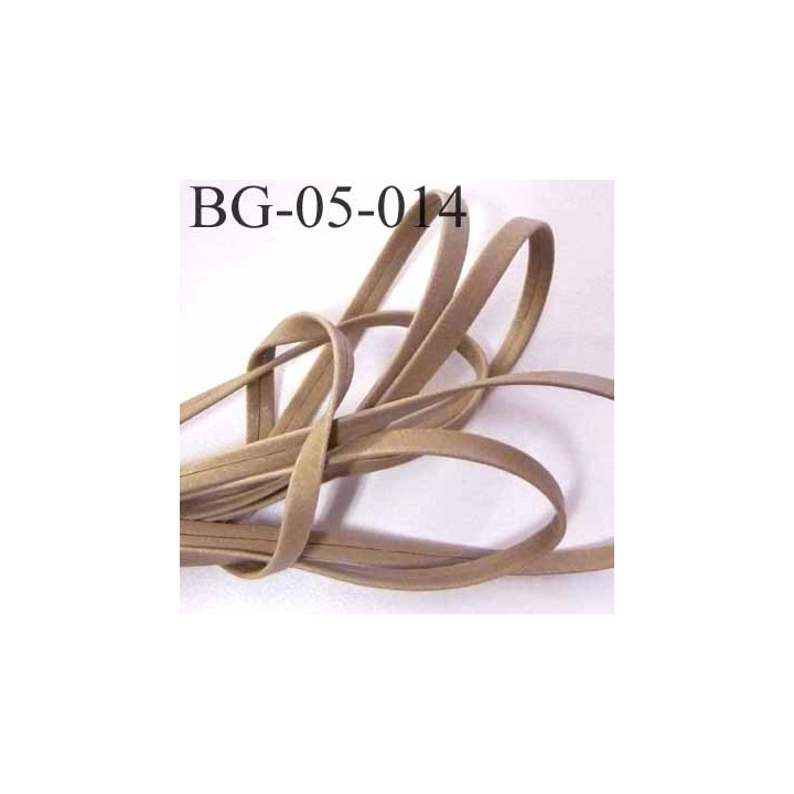lacette galon ruban à plat  façon cuir ou simili  largeur 5 mm couleur gris beige mastic solide prix au mètre