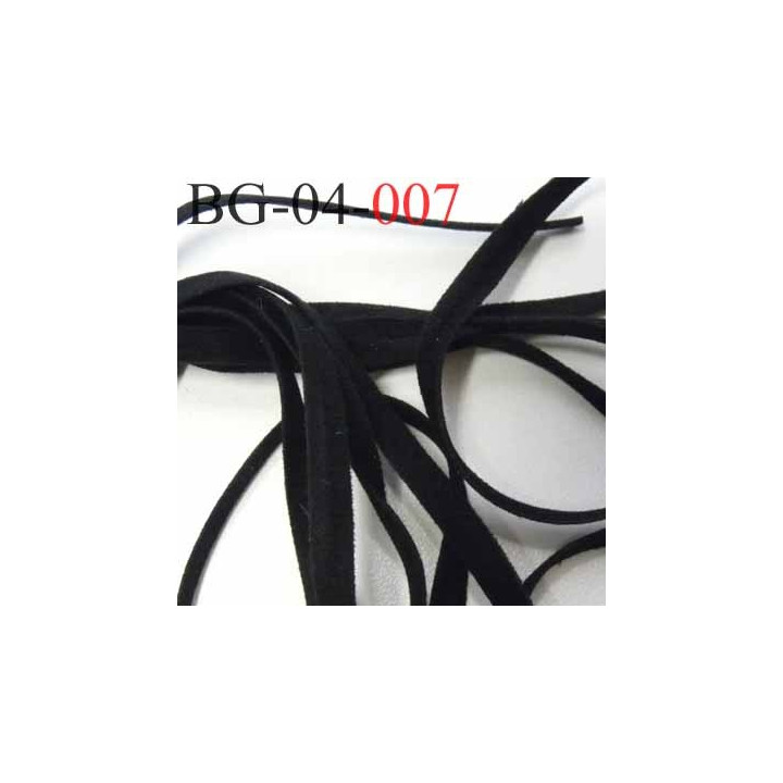 galon biais ruban façon daim cuir double face superbe très doux couleur noir largeur 4 mm