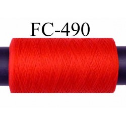 bobine de fil mousse polyamide fil n° 120 couleur rouge vif longueur 500 mètres bobiné en France